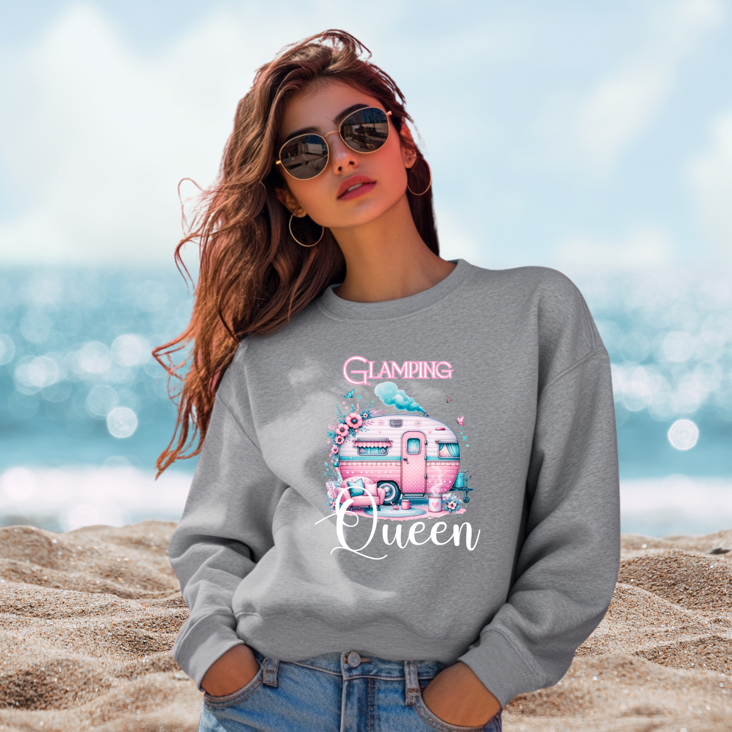 Glamping Queen Crewneck Sweatshirt