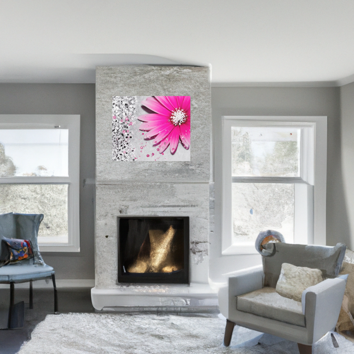 Blush In Bloom Canvas Wall Art