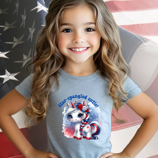 Star-Spangled Cute Kid's T-Shirt
